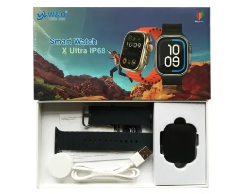 Смарт-годинник Smart Watch W&O X Ultra IP68 Чорний (дефект пакуваня) mag-2000001606018137470