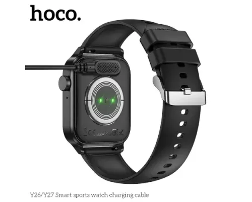 Кабель магнітний для HOCO Y26/Y27 Smart sports watch charging cable Black mag-6942007645454144059
