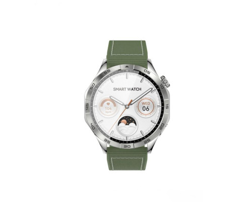 Смарт-годинник (Smart Watch) XO Watch4 Amoled silver (ремінець green) TPS-2710000337874 2710000337874