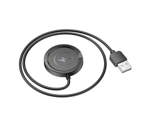 Бездротовий зарядний пристрій Hoco Y22 Smart sports watch charging cable Black (6942007629010)