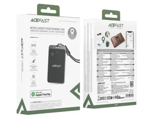Брелок-анти втрата ACEFAST S3 metal card positioning device single Metal Gray mag-6974316285694153354
