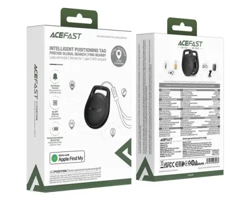 Брелок-анти втрата ACEFAST S2 button type positioning device single Black mag-6974316285083153335