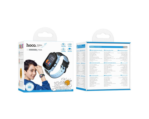 Смарт-годинник HOCO Y104 4G children phone-watch Blue (6942007646369)