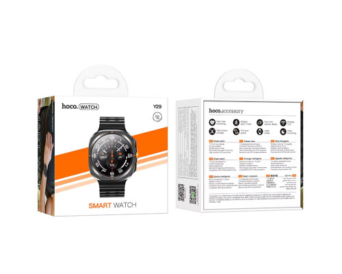 Смарт-годинник HOCO Y29 Smart sports watch (call version) Black (6942007648516)