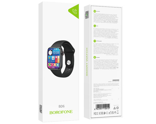 Смарт-годинник Borofone BD6 Smart sports watch(call version) Black