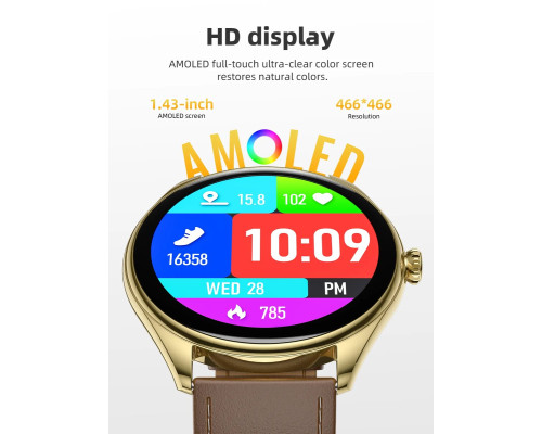 Смарт-годинник HOCO Y22 AMOLED Smart sports watch(call version) Black