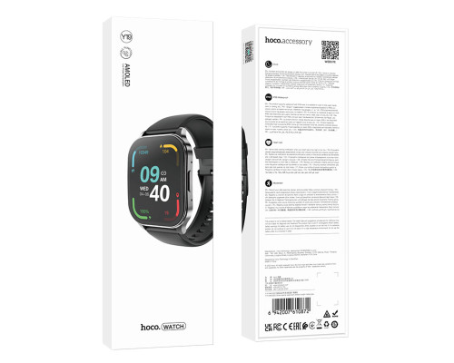 Смарт-годинник HOCO Y19 AMOLED Smart sports watch(call version) Bright Metal Gray