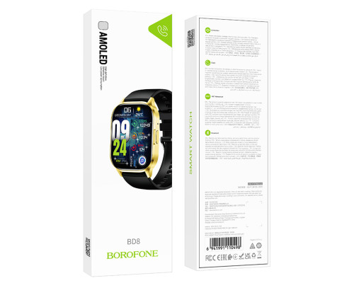 Смарт-годинник Borofone BD8 AMOLED Smart sports watch(call version) Bright Gold