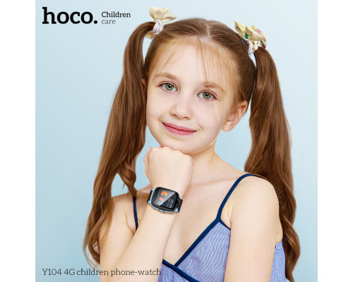 Смарт-годинник HOCO Y104 4G children phone-watch Pink (6942007646376)