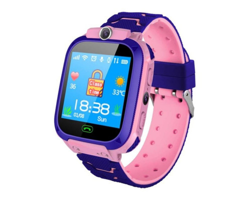 Дитячий смарт-годинник Kids SM Q12B LBS+IP67 Pink