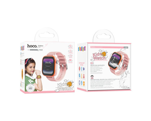 Смарт-годинник HOCO Y101 4G children smart watch Pink