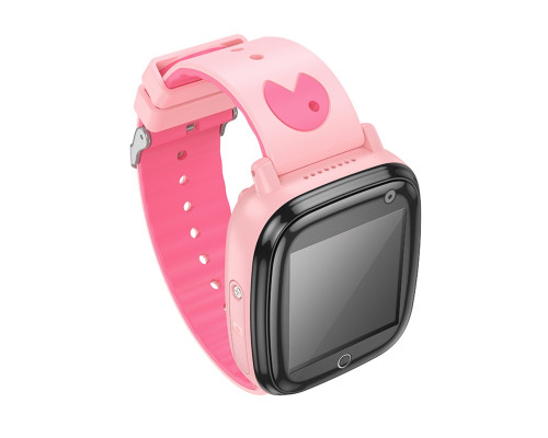 Дитячий cмарт-годинник Hoco Y100 children watch with call function Pink (6942007625647)