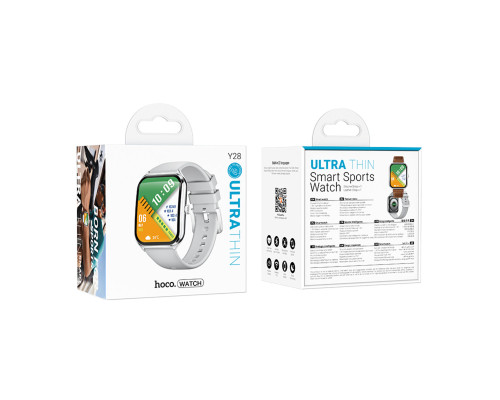 Смарт-годинник HOCO Y28 AMOLED Smart sports watch (call version) Silver (6942007648486)