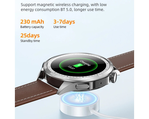 Смарт-годинник HOCO Y21 AMOLED Smart sports watch(call version) Metal gray (6942007624077)