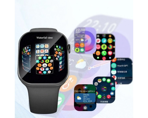 Смарт-годинник W&O X10 Amoled+IP67 Black (WOX10BL)