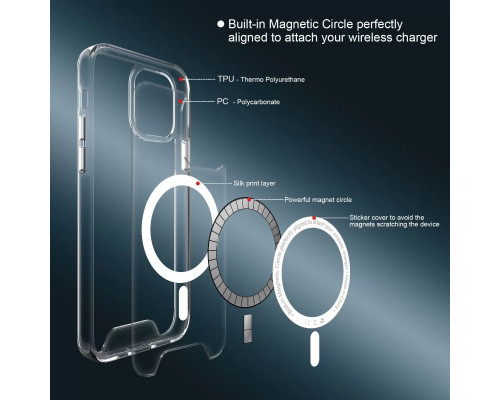 Чохол для смартфона Space Magnetic for Apple iPhone 11 Pro Max Transparent