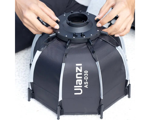 Софтбокс Ulanzi 30cm Octagonal Softbox with Mini Bowens Mount and Grid (UV-L083GBB1 AS-D30) (UV-L083GBB1)