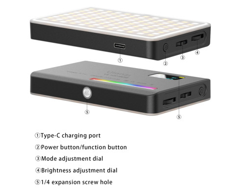 Відеосвітло Ulanzi Vijim light Black (UV-2495 VL120RGB) (UV-2495)