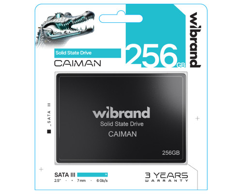 SSD Wibrand Caiman 256GB 2.5" 7mm SATAIII Standard (WI2.5SSD/CA256GBST)