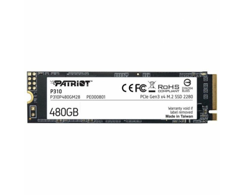 SSD M.2 Patriot P310 480GB NVMe 2280 PCIe 3.0x4 3D NAND TLC (P310P480GM28)