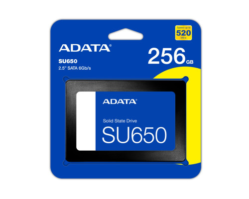 Накопичувач SSD ADATA Ultimate SU650 256GB 2.5" SATA III 3D NAND (ASU650SS-256GT-R)