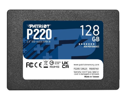 SSD Patriot P220 128GB 2.5" 7mm SATAIII (P220S128G25)