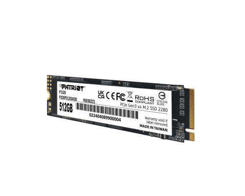 SSD M.2 Patriot P320 512GB NVMe 2280 Gen3.0 x4 3D TLC (P320P512GM28)