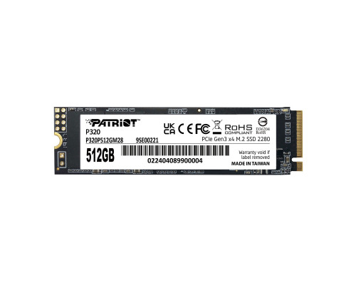 SSD M.2 Patriot P320 512GB NVMe 2280 Gen3.0 x4 3D TLC (P320P512GM28)