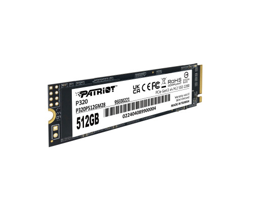 SSD M.2 Patriot P320 512GB NVMe 2280 Gen3.0 x4 3D TLC (P320P512GM28)