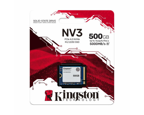 Накопичувач SSD M.2 Kingston NV3 500GB NVMe 2230 PCIe 4.0 x4 3D NAND (SNV3SM3/500G)