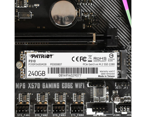 SSD M.2 Patriot P310 240GB NVMe 2280 PCIe 3.0 3D TLC (P310P240GM28)