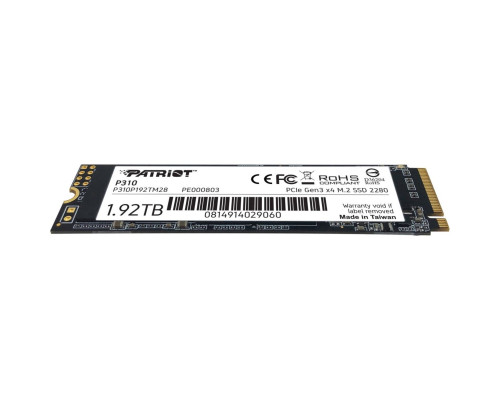 SSD M.2 Patriot P310 1920GB NVMe 2280 PCIe 3.0x4 3D NAND TLC (P310P192TM28)