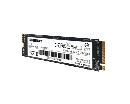 SSD M.2 Patriot P310 1920GB NVMe 2280 PCIe 3.0x4 3D NAND TLC (P310P192TM28)