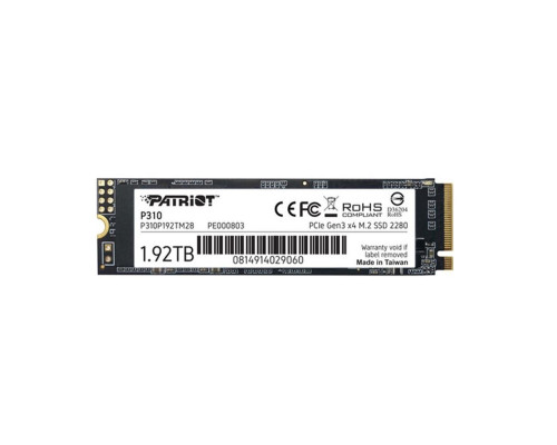 SSD M.2 Patriot P310 1920GB NVMe 2280 PCIe 3.0x4 3D NAND TLC (P310P192TM28)