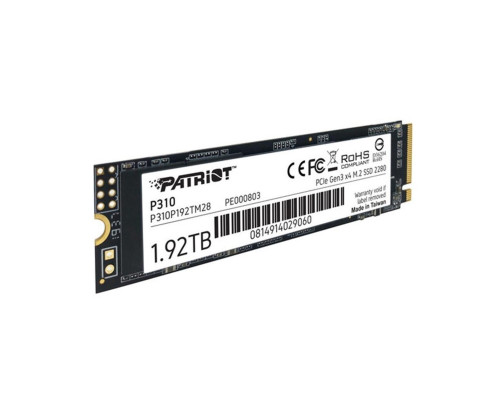 SSD M.2 Patriot P310 1920GB NVMe 2280 PCIe 3.0x4 3D NAND TLC (P310P192TM28)