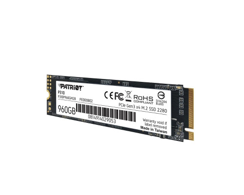 SSD M.2 Patriot P310 960GB NVMe 2280 PCIe 3.0x4 3D NAND TLC (P310P960GM28)