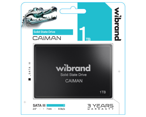 SSD Wibrand Caiman 1TB 2.5" 7mm SATAIII Standard (WI2.5SSD/CA1TBST)