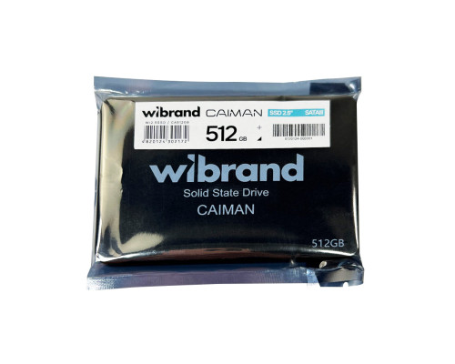 SSD Wibrand Caiman 512GB 2.5" 7mm SATAIII Bulk (WI2.5SSD/CA512GB)