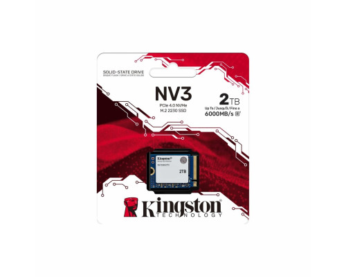 Накопичувач SSD M.2 Kingston NV3 2000GB NVMe 2230 PCIe 4.0 x4 3D NAND (SNV3SM3/2T0)