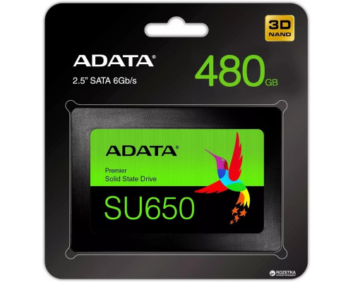 SSD ADATA Ultimate SU650 480GB 2.5" SATA III 3D NAND TLC (ASU650SS-480GT-R)