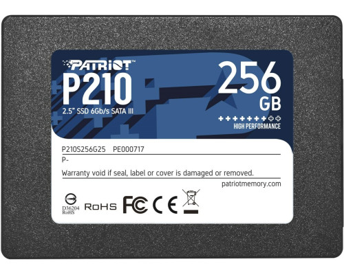 SSD Patriot P210 256GB 2.5" 7mm SATAIII 3D QLC (P210S256G25)