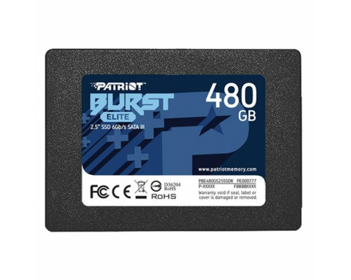 SSD Patriot Burst Elite 480GB 2.5" 7mm SATAIII TLC 3D (PBE480GS25SSDR)