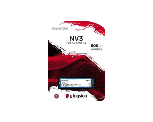 SSD M.2 Kingston NV3 500GB NVMe 2280 PCIe 4.0 x4 3D NAND (SNV3S/500G)