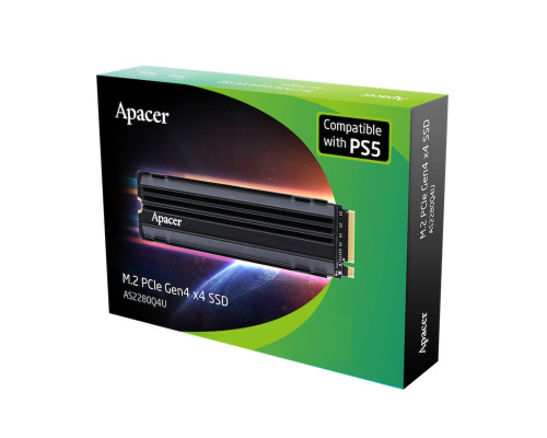 Накопичувач SSD M.2 Apacer AS2280Q4U5 (For PS5) 2TB 2280 PCIe 4.0x4 NVMe 3D Nand Read/Write: 7400/7000 MB/sec (AP2TBAS2280Q4U5-1)