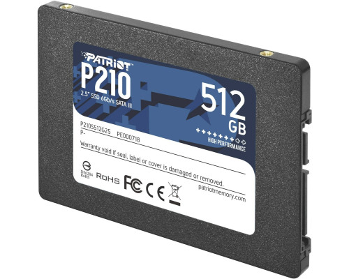 SSD Patriot P210 512GB 2.5" 7mm SATAIII 3D QLC (P210S512G25)