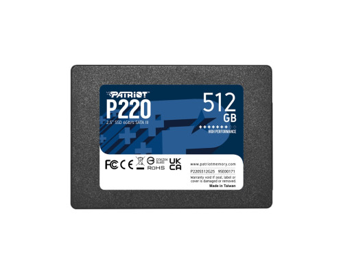 SSD Patriot P220 512GB 2.5" 7mm SATAIII (P220S512G25)