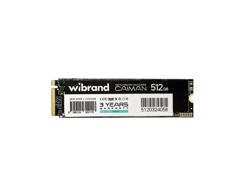 SSD M.2 Wibrand Caiman 512GB NVMe 2280 PCIe 3.0 3D NAND (WIM.2SSD/CA512GB)