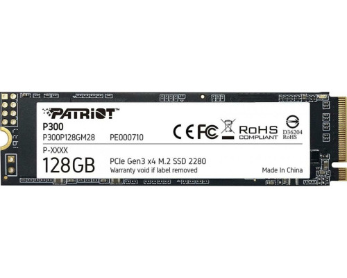 SSD M.2 Patriot P300 128GB NVMe 2280 PCIe 3.0 3D TLC (P300P128GM28)