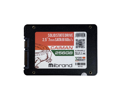 SSD Mibrand Caiman 256GB 2.5" 7mm SATAIII Bulk (MI2.5SSD/CA256GB)