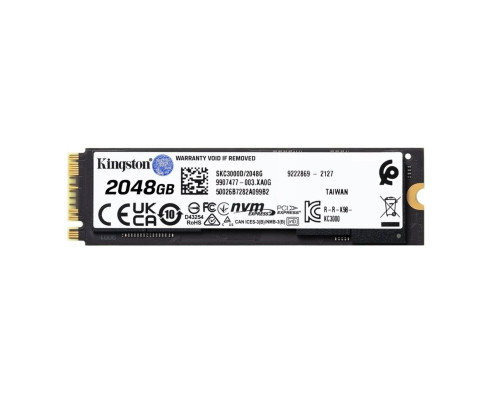 Накопичувач SSD M.2 Kingston KC3000 2048GB NVMe 2280 PCIe 4.0 x4 3D NAND TLC (SKC3000D/2048G)